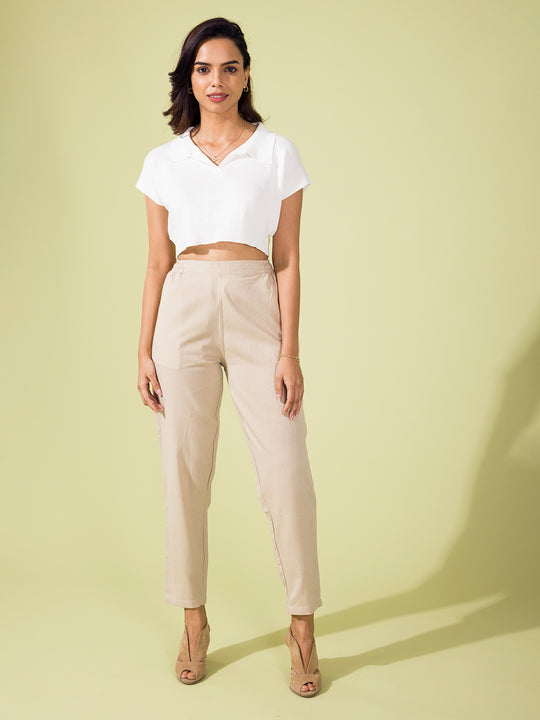 beige #trousers #black #top #beigetrousersblacktop | Fashion outfits,  Trendy outfits, Classy outfits